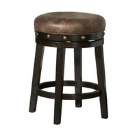 Bowery Hill 31 Backless Bar Stool in Deep Smoke Brown